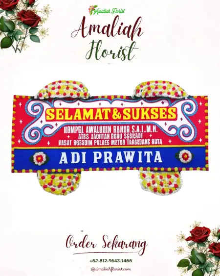 Papan Bunga Ucapan Selamat Doreng